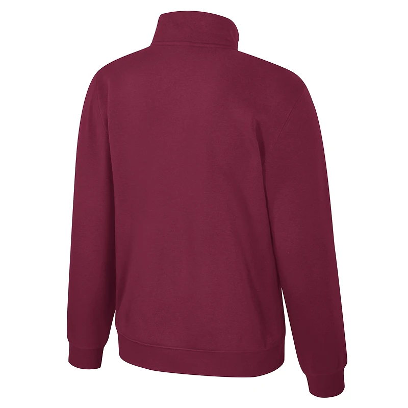 Pull unisexe Stadium Essentials Bordeaux Cleveland Cavaliers Varsity Trainer à quart de zip