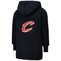 Sweat à capuche ouvert surdimensionné noir Cleveland Cavaliers par Jill Martin, le meilleur transat du monde