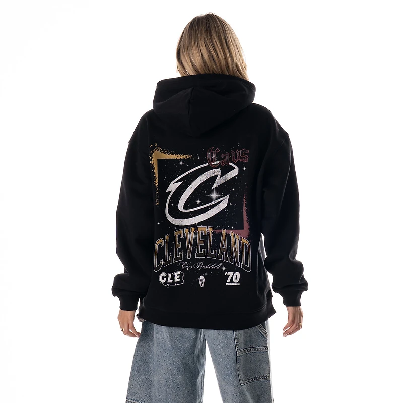 Unisex The Wild Collective Black Cleveland Cavaliers Splatter Premium Hoodie
