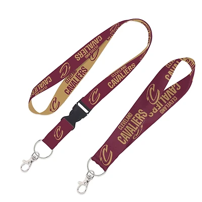 Lot de 2 lanières WinCraft Cleveland Cavaliers avec boucle détachable et porte-clés