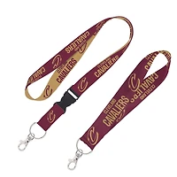 Lot de 2 lanières WinCraft Cleveland Cavaliers avec boucle détachable et porte-clés