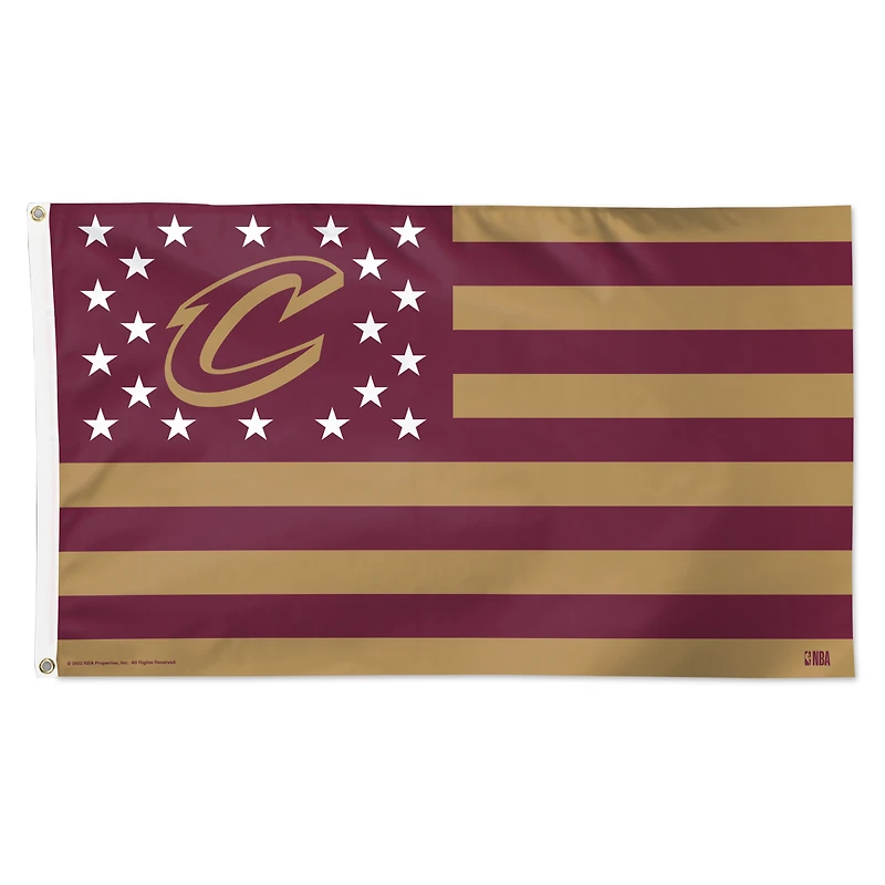WinCraft Cleveland Cavaliers 3' x 5' Single-Sided Deluxe Patriotic Stars & Stripes Flag