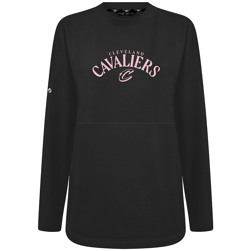Sweat-shirt à enfiler arqué Beaudry Cleveland Cavaliers noir pour femme Levelwear