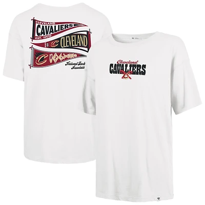 Women's '47 White Cleveland Cavaliers Bow and Banner Sadie T-Shirt