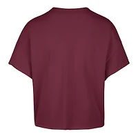 T-shirt oversize à col cranté Cleveland Cavaliers Elation pour femme, couleur vin '47