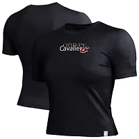 Women's Champion Black Cleveland Cavaliers Soft Touch Fitted Cropped T-Shirt