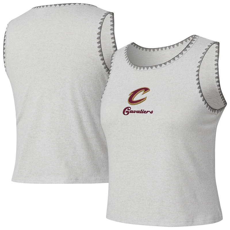 Women's Concepts Sport  Gray Cleveland Cavaliers Neptune Hacci Knit Tank Top