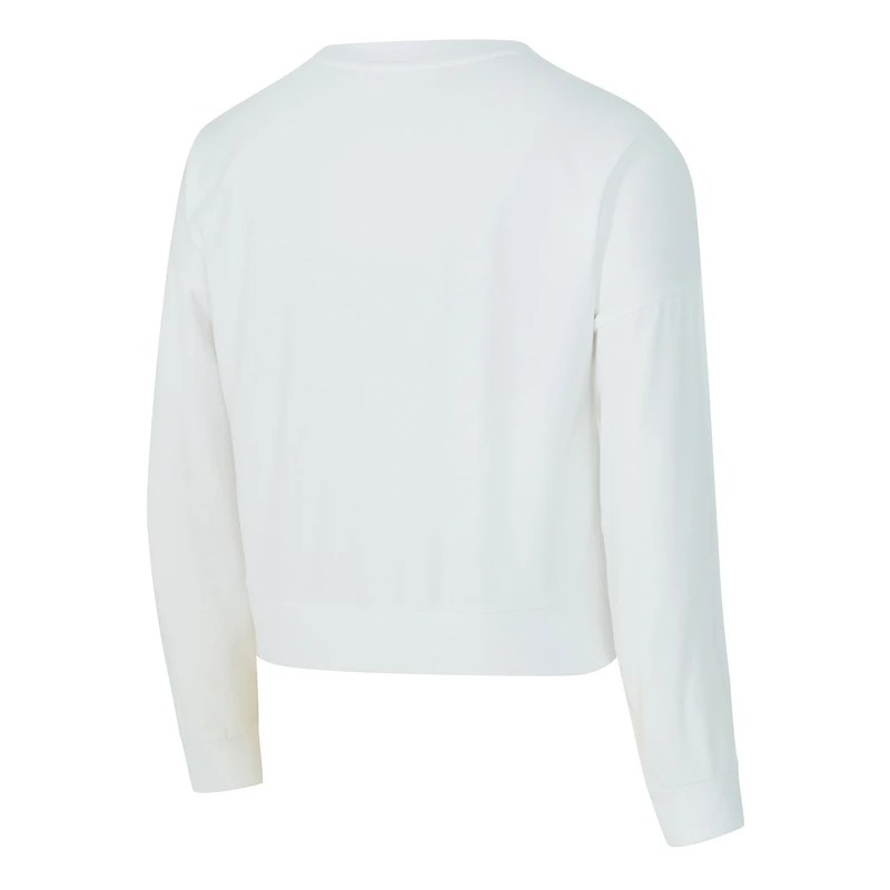 Women's Concepts Sport  White Cleveland Cavaliers Laney Chenille Cropped Long Sleeve T-Shirt