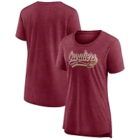 Women's Fanatics Wine Cleveland Cavaliers League Leader Tri-Blend T-Shirt