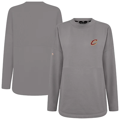 Women's Levelwear Gray Cleveland Cavaliers Beaudry Pullover Sweatshirt