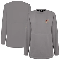 Women's Levelwear Gray Cleveland Cavaliers Beaudry Pullover Sweatshirt