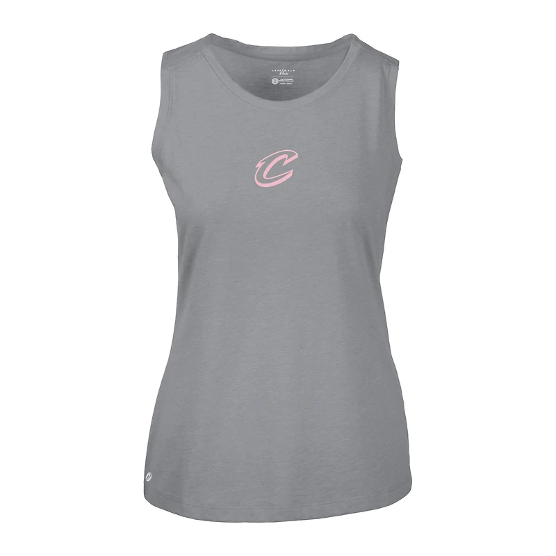 Women's Levelwear  Gray Cleveland Cavaliers Mother's Day Macy Core Logo Tank Top