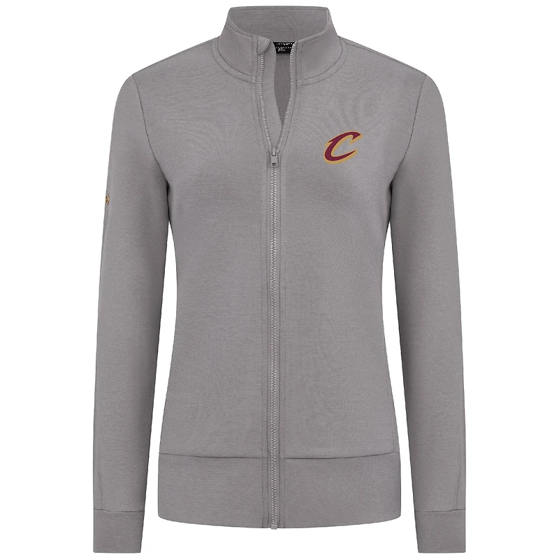 Veste zippée intégrale grise Cleveland Cavaliers Shine pour femme Levelwear