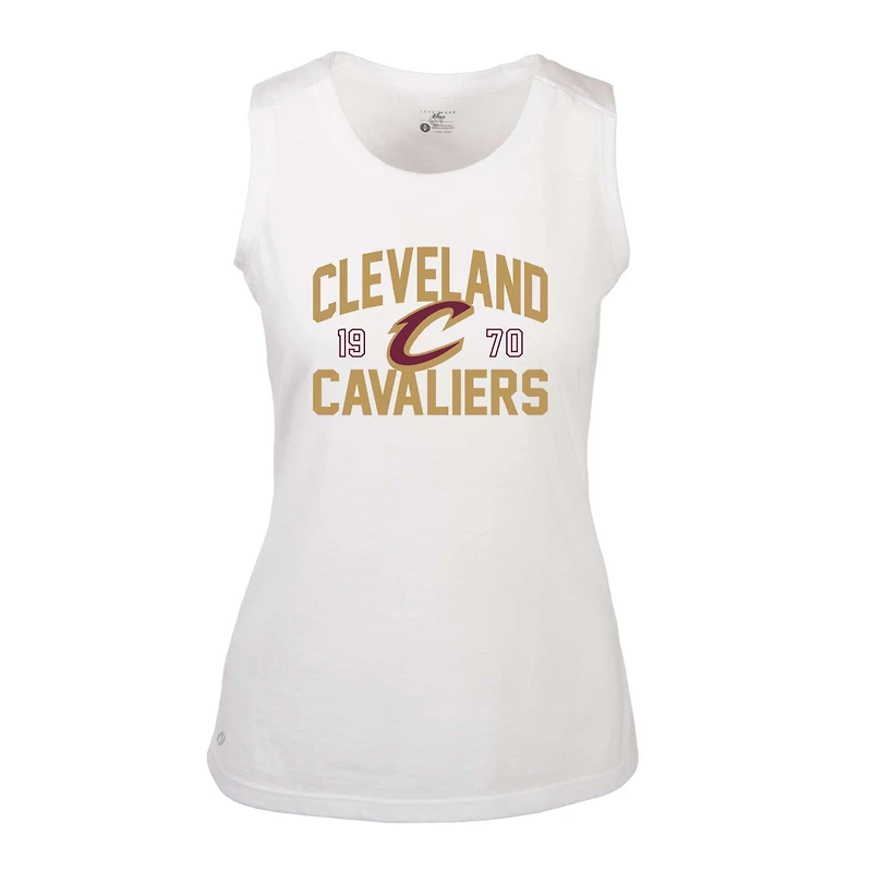Women's Levelwear White Cleveland Cavaliers Macy Tank Top