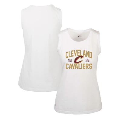 Women's Levelwear White Cleveland Cavaliers Macy Tank Top