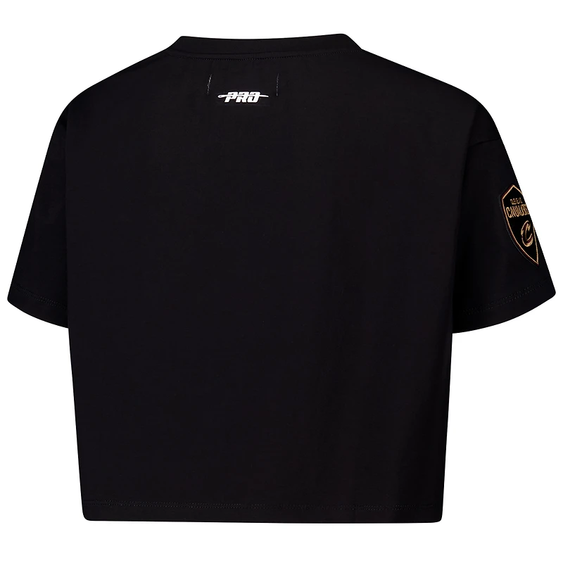 T-shirt court et boxy Pro Standard pour femme, noir, Cleveland Cavaliers Jewels