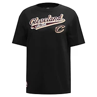 Women's Pro Standard Black Cleveland Cavaliers Script Boyfriend T-Shirt