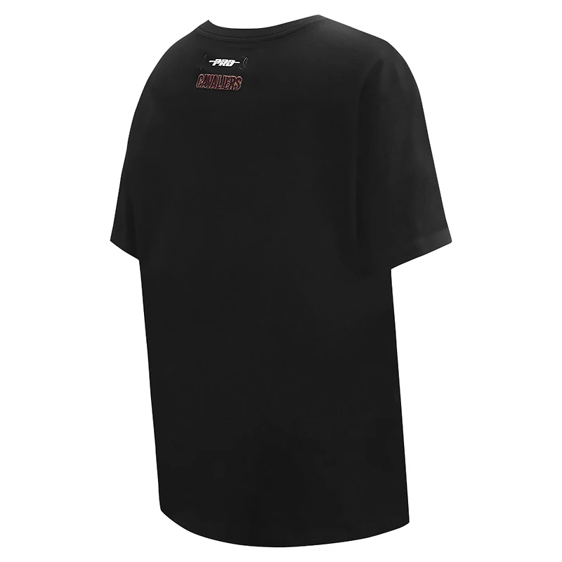 Women's Pro Standard Black Cleveland Cavaliers Script Boyfriend T-Shirt