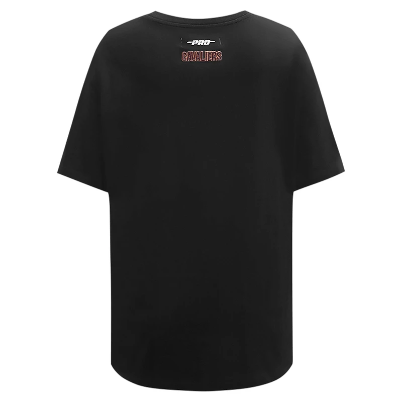 T-shirt petit ami Pro Standard noir pour femmes des Cleveland Cavaliers