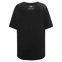Women's Pro Standard Black Cleveland Cavaliers Script Boyfriend T-Shirt