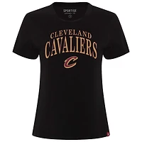 Women's Sportiqe  Black Cleveland Cavaliers Arcadia Boxy T-Shirt