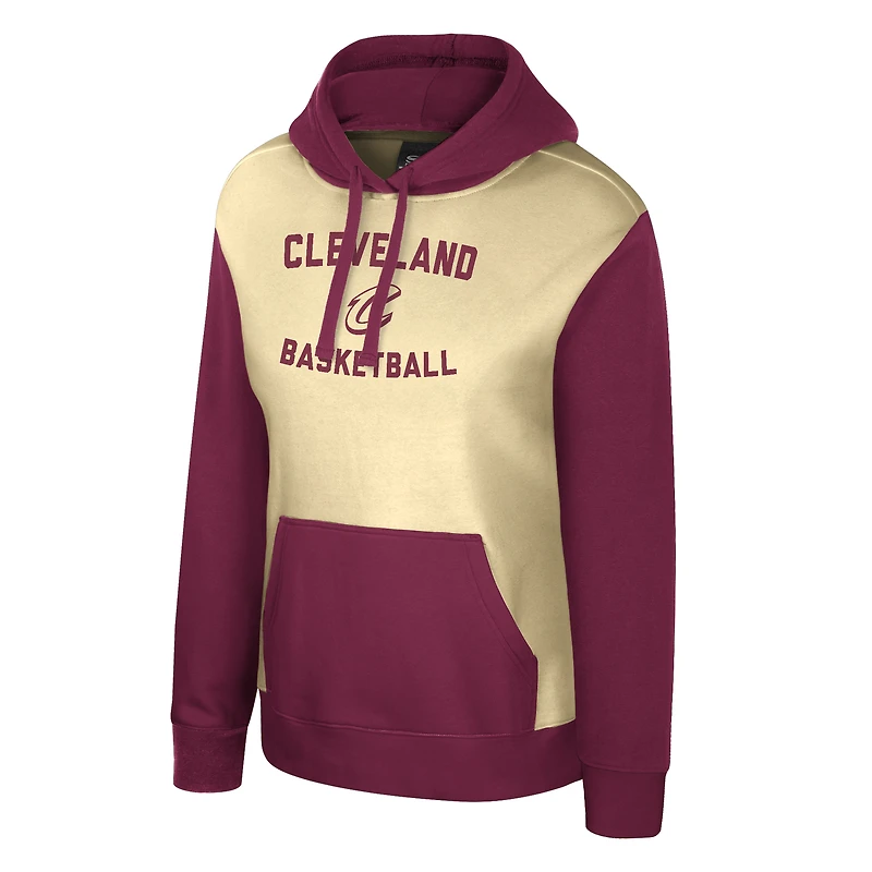 Sweat à capuche Stadium Essentials crème pour femme Cleveland Cavaliers Rafters Road Trip