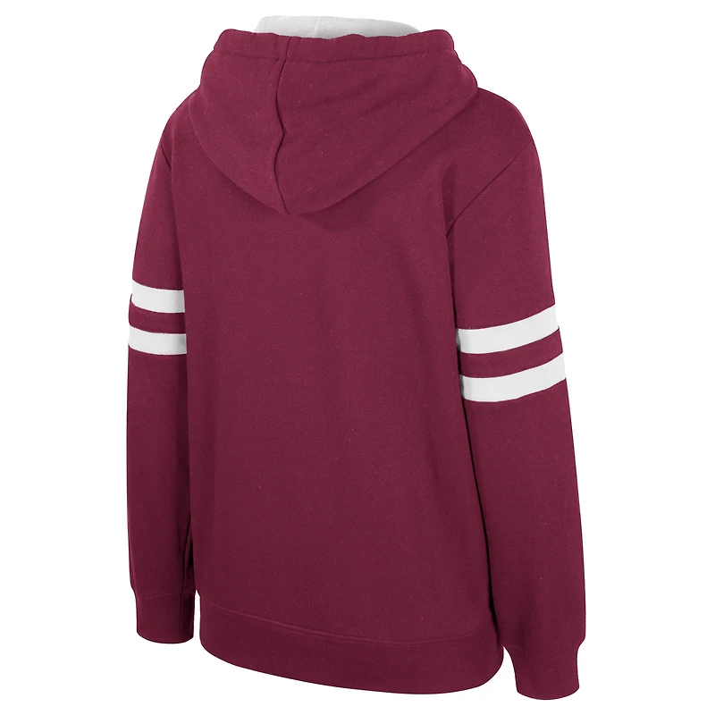 Women's Stadium Essentials Wine Cleveland Cavaliers Road Game Pullover Hoodie