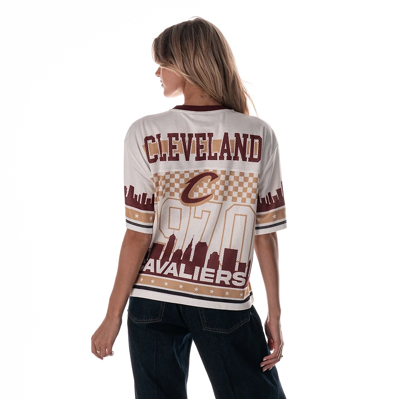 Women's The Wild Collective  White Cleveland Cavaliers Mesh Jersey Top