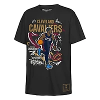 Youth Mitchell & Ness Donovan Black Cleveland Cavaliers Chalked Up Player T-Shirt