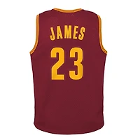 Youth Mitchell & Ness LeBron James Wine Cleveland Cavaliers 2015/16 Hardwood Classics Swingman Jersey