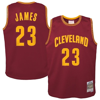 Maillot Swingman Mitchell & Ness LeBron James Wine Cleveland Cavaliers 2015/16 Hardwood Classics pour jeunes