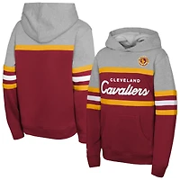 Youth Mitchell & Ness  Wine Cleveland Cavaliers Hardwood Classics Head Coach Pullover Hoodie