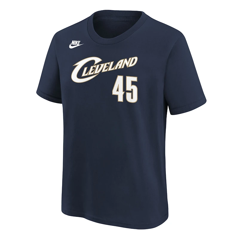 Youth Nike Donovan Mitchell Navy Cleveland Cavaliers Name & Number T-Shirt - Classic Edition