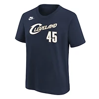 Youth Nike Donovan Mitchell Navy Cleveland Cavaliers Name & Number T-Shirt - Classic Edition