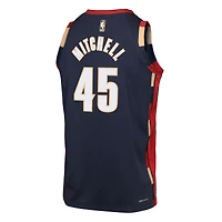 Maillot Nike Swingman Donovan Mitchell bleu marine pour jeune Cleveland Cavaliers - Édition classique