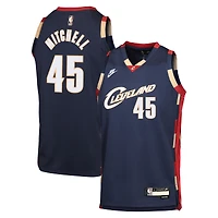 Maillot Nike Swingman Donovan Mitchell bleu marine pour jeune Cleveland Cavaliers - Édition classique