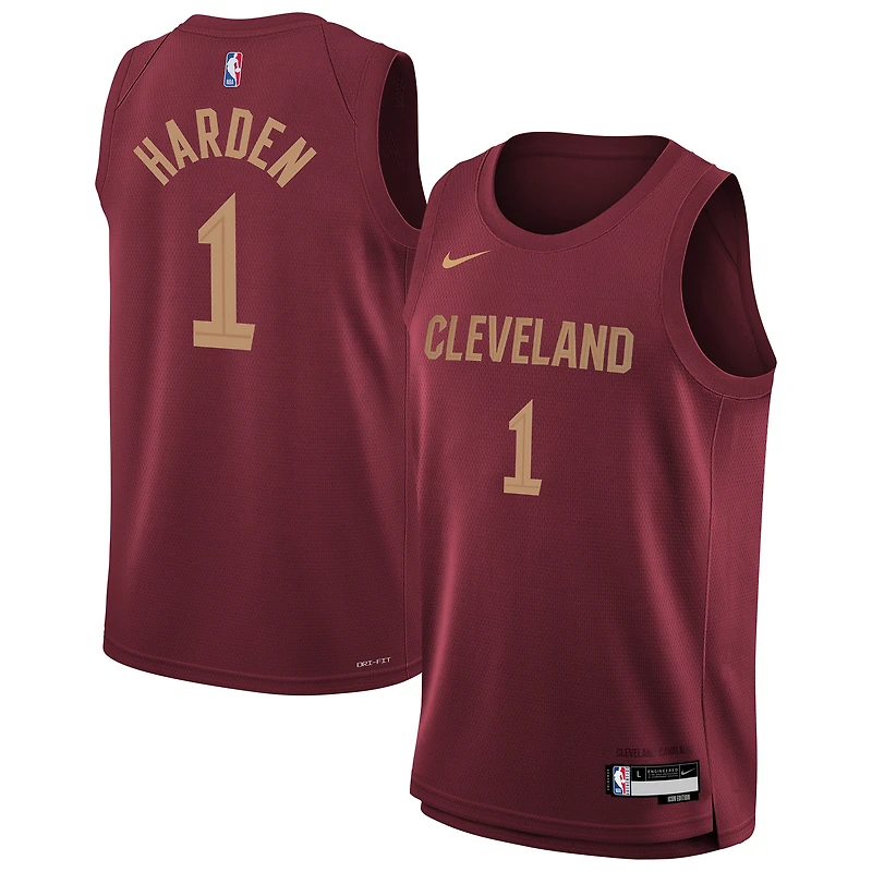 Maillot Swingman Nike James Harden bordeaux des Cleveland Cavaliers pour enfant - Édition Icon