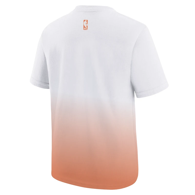 T-shirt Nike Max90 City Edition blanc/orange pour jeunes Cleveland Cavaliers 2025/26