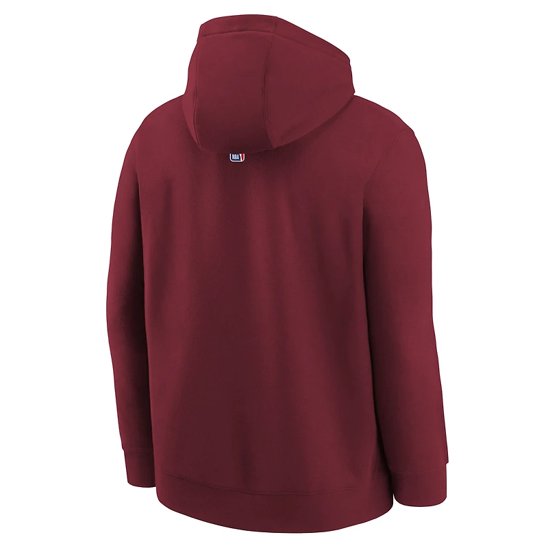 Youth Nike Wine Cleveland Cavaliers 2025/26 Club Fleece Hoodie