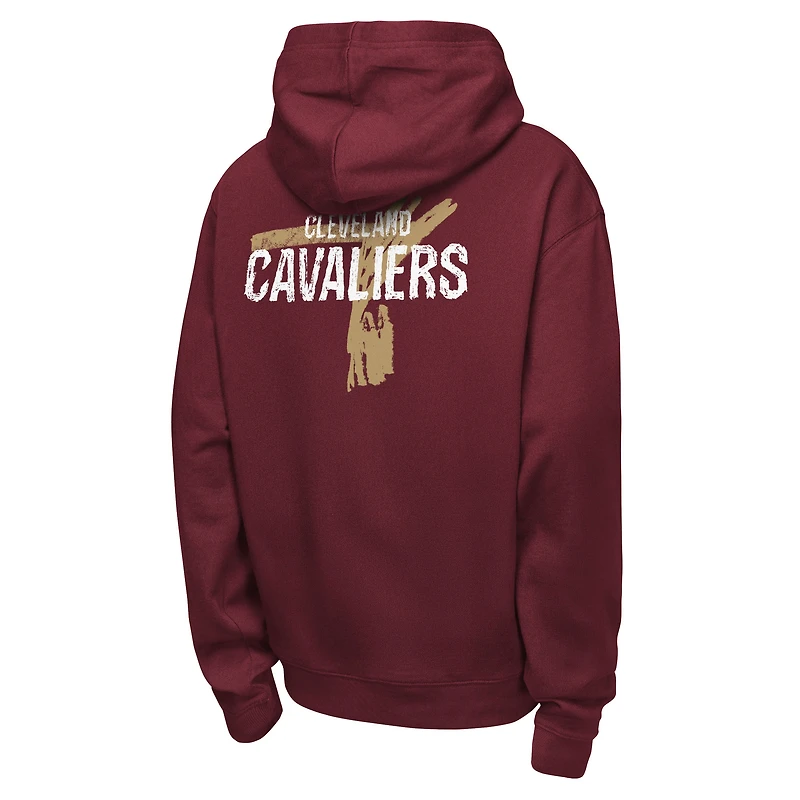 Youth Nike Wine Cleveland Cavaliers Courtside Club Premiere Hoodie