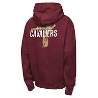 Youth Nike Wine Cleveland Cavaliers Courtside Club Premiere Hoodie
