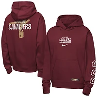 Sweat à capuche Nike Courtside Club Premiere pour jeunes, couleur bordeaux, Cleveland Cavaliers