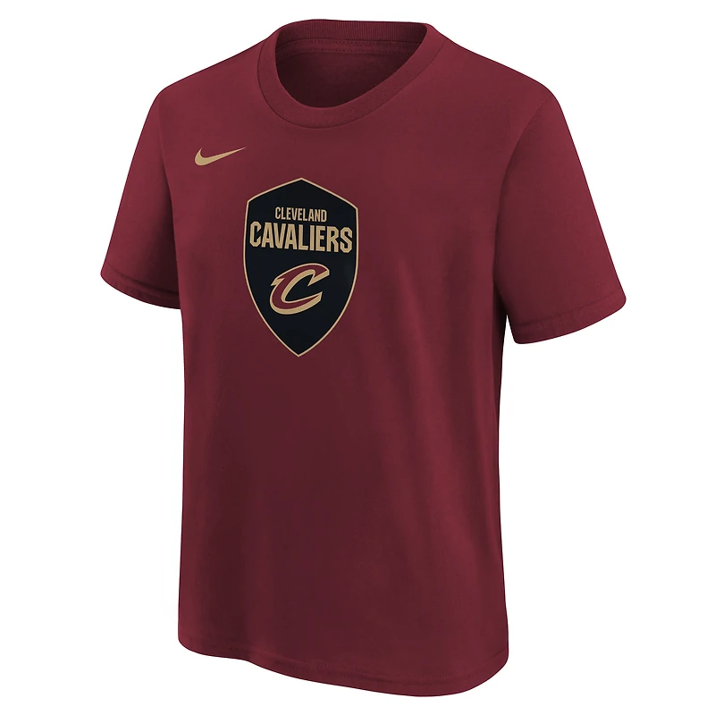 T-shirt Nike pour enfant avec logo essentiel de l'équipe Cleveland Cavaliers couleur vin