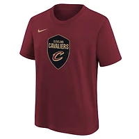T-shirt Nike pour enfant avec logo essentiel de l'équipe Cleveland Cavaliers couleur vin