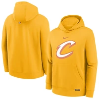Sweat à capuche Nike City Édition Club Logo Cleveland Cavaliers Jaune pour garçon (HO25 OST) - spéciale NBA
