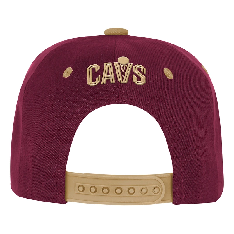 Youth Outerstuff  Wine/Gold Cleveland Cavaliers Two-Tone Snapback Hat