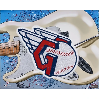 Cleveland Guardians 16" x 20" Photo Print - Designed and Signed by Artist Maz Adams - Limited Edition of 25