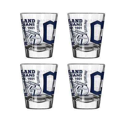 Cleveland Guardians 4-Pack 2oz. Shot Glass Set