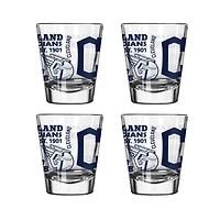 Cleveland Guardians 4-Pack 2oz. Shot Glass Set