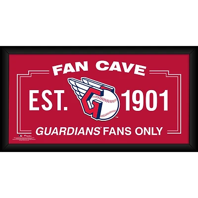Cleveland Guardians Framed 10'' x 20'' Fan Cave Collage